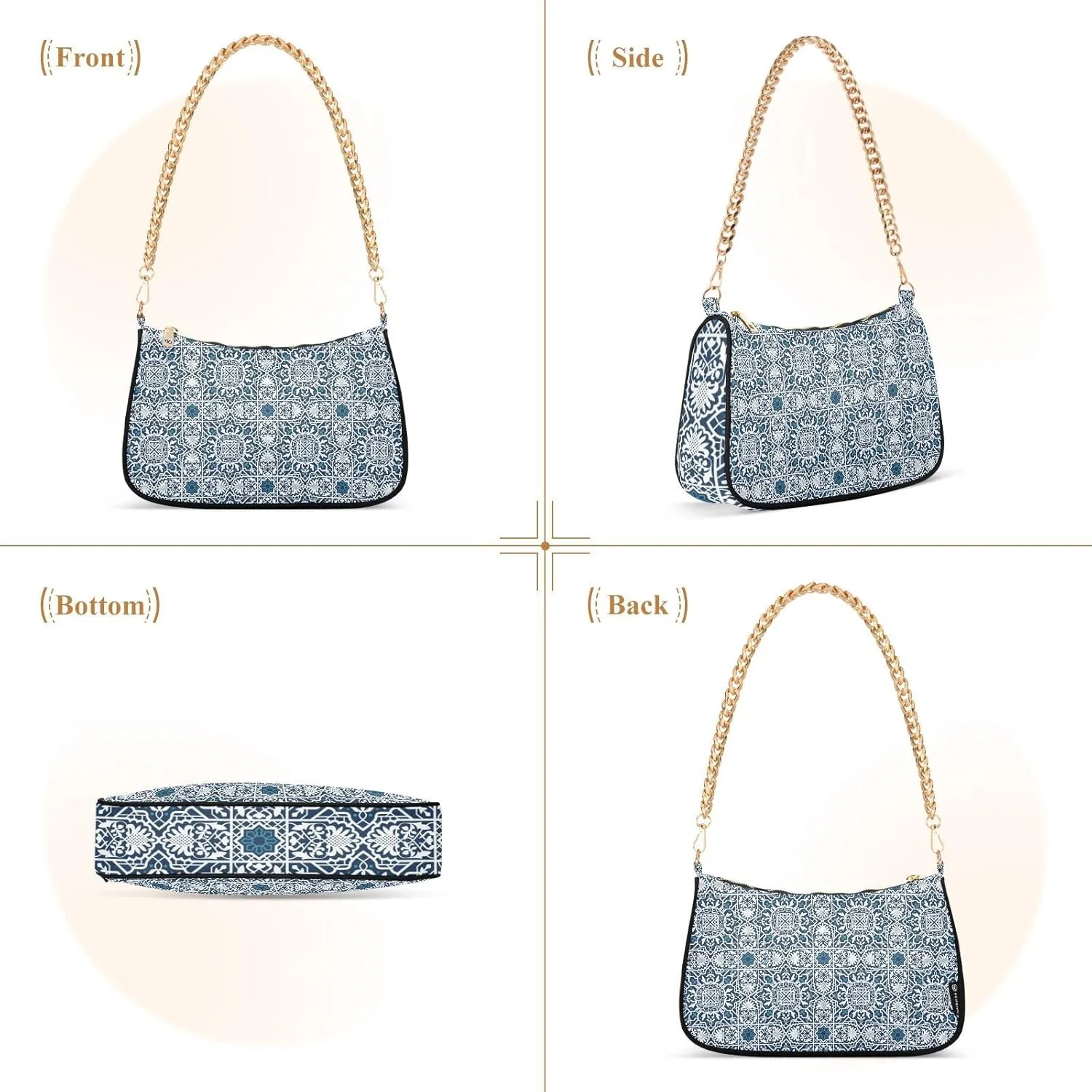 Womens Purses and Handbags Women's Shoulder Handbags Bag Clutch Handbag with Chain Strap Multicolor 1