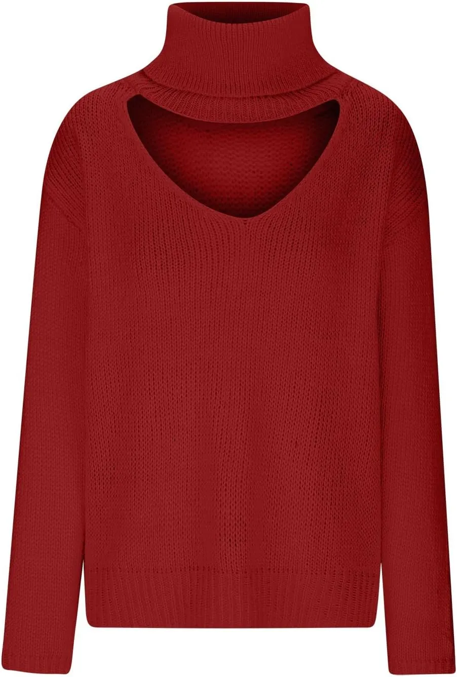 Womens Turtleneck Long Sleeve Sweaters Winter Clothes Knitwear Blouse Top Chunky Cable Knit Pullover 2023 Fashion