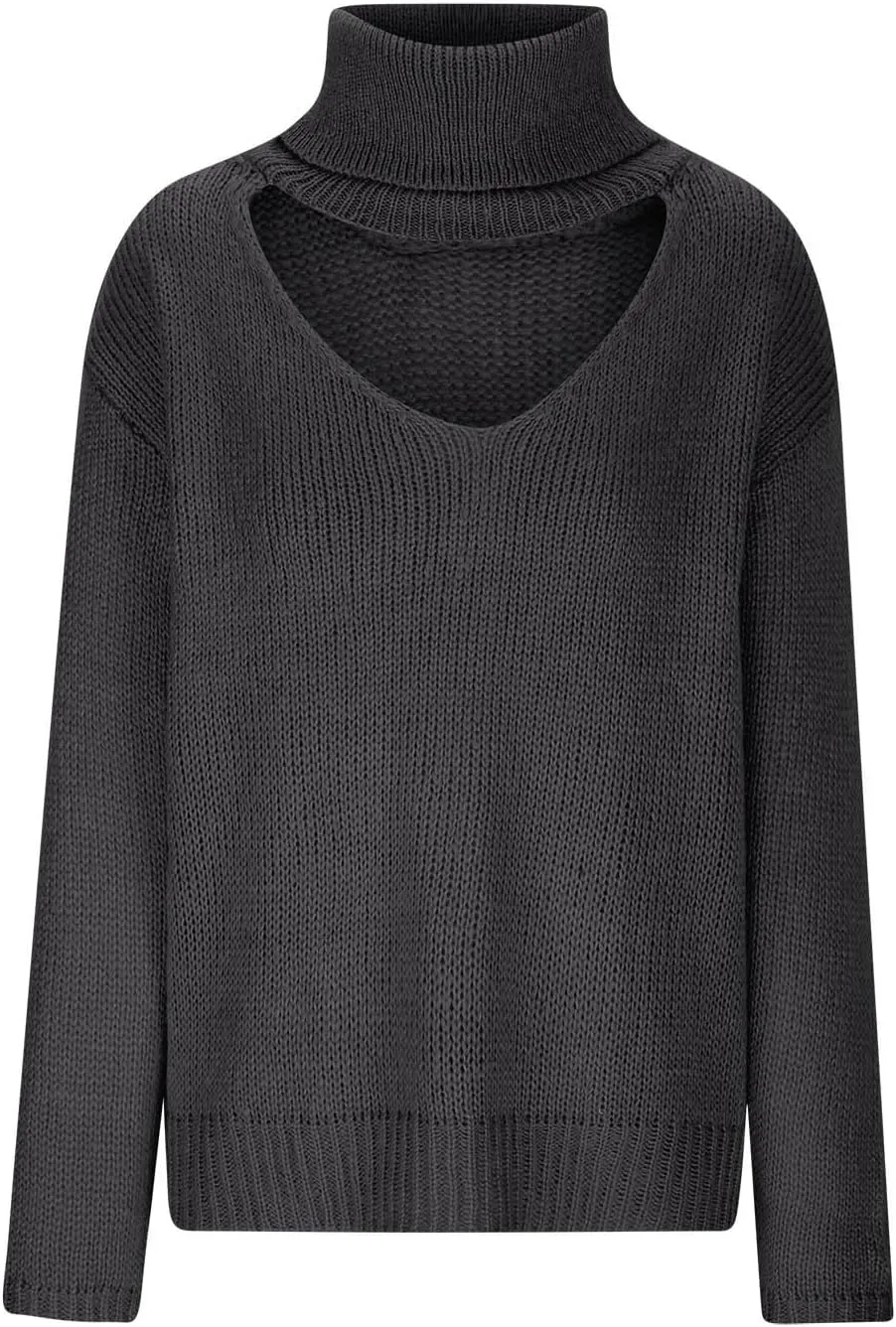 Womens Turtleneck Long Sleeve Sweaters Winter Clothes Knitwear Blouse Top Chunky Cable Knit Pullover 2023 Fashion