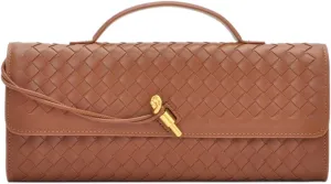 Woven Clutch Purse for women PU Leather Shoulder Bag Casual Fashion Party Evening Handbag Crossbody
