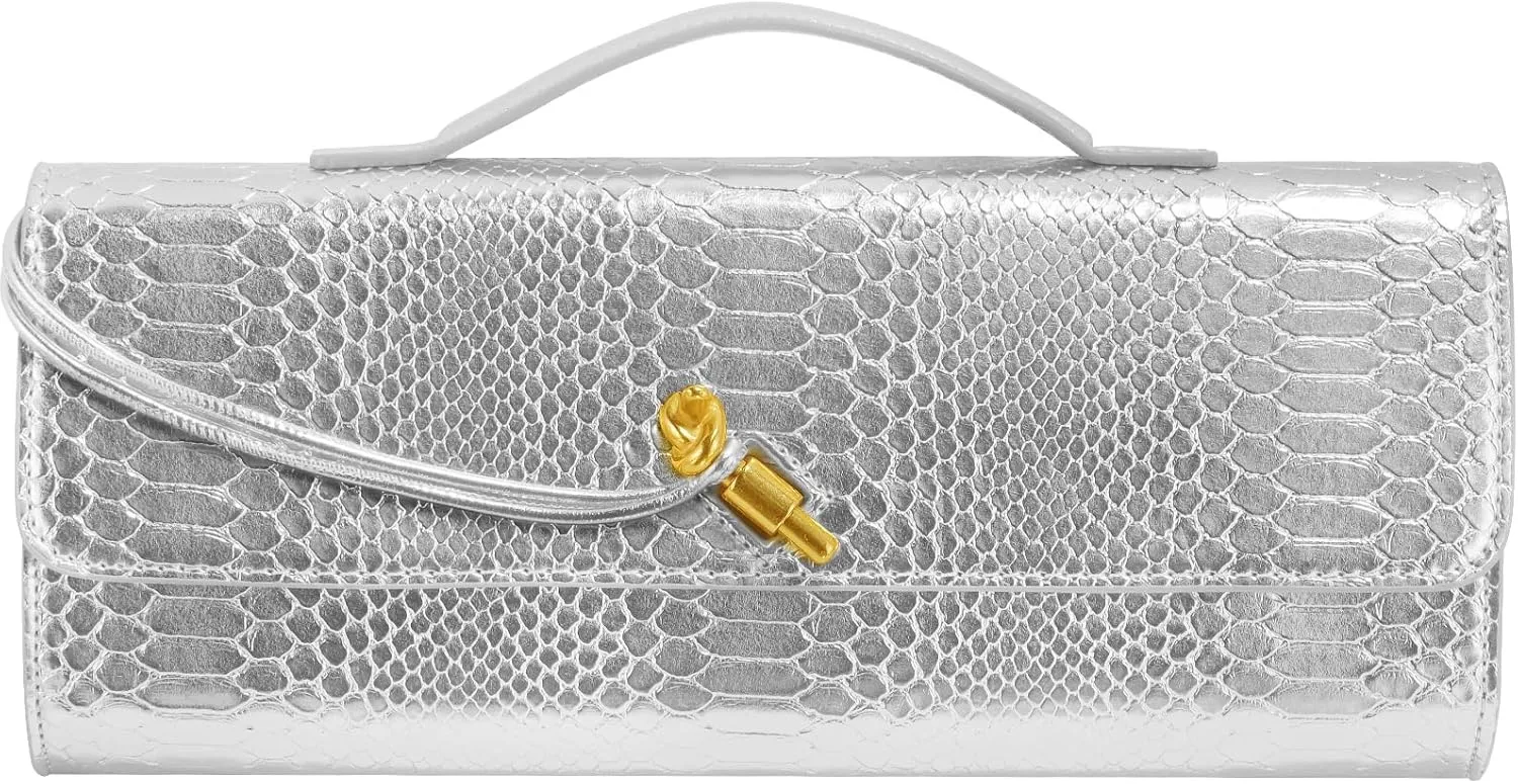 Woven Clutch Purses for Women, Leather Evening Bag Shoulder Handbag Formal Satchel Crossbody Purse Party Bag