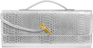 Woven Clutch Purses for Women, Leather Evening Bag Shoulder Handbag Formal Satchel Crossbody Purse Party Bag