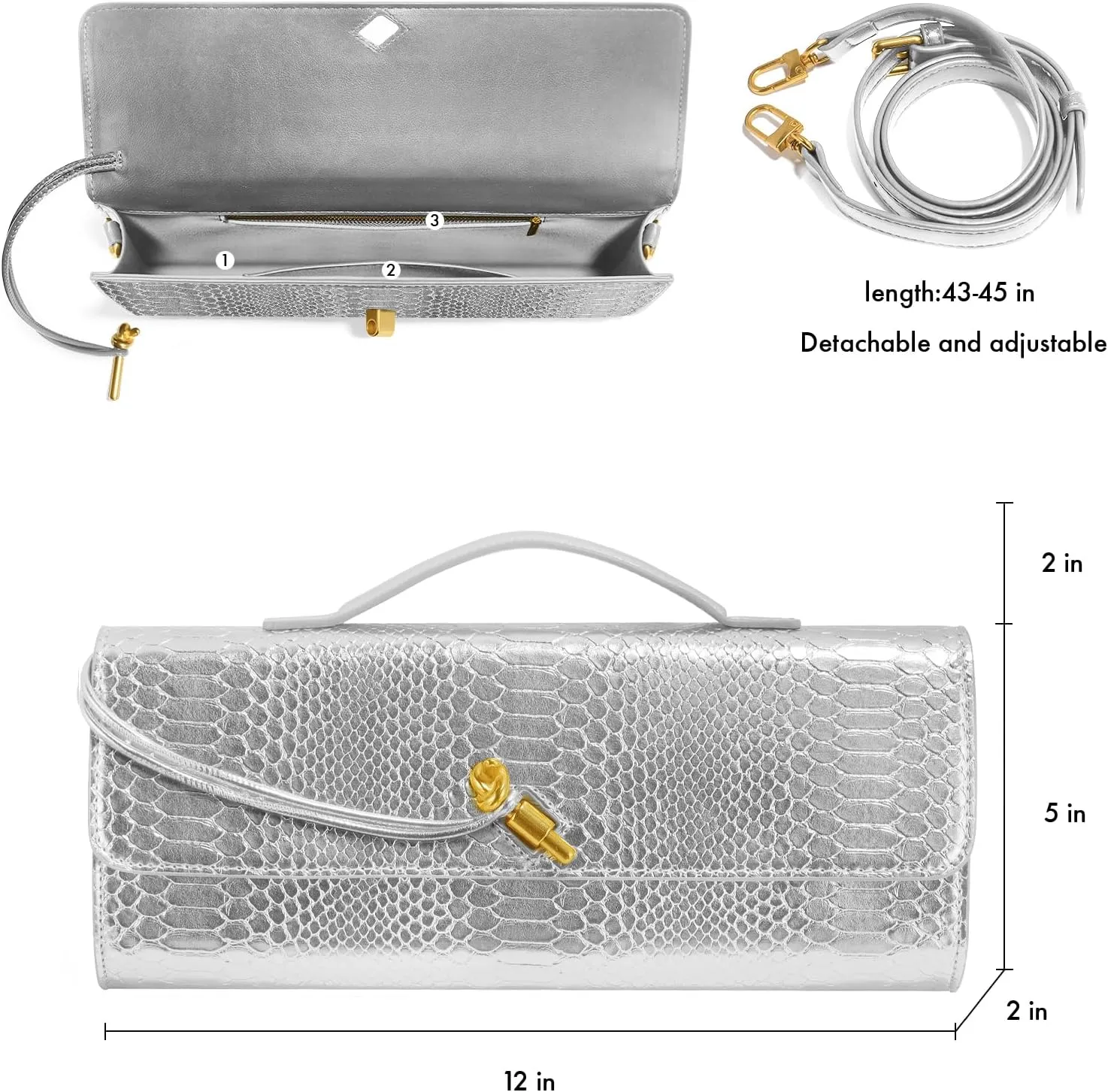 Woven Clutch Purses for Women, Leather Evening Bag Shoulder Handbag Formal Satchel Crossbody Purse Party Bag