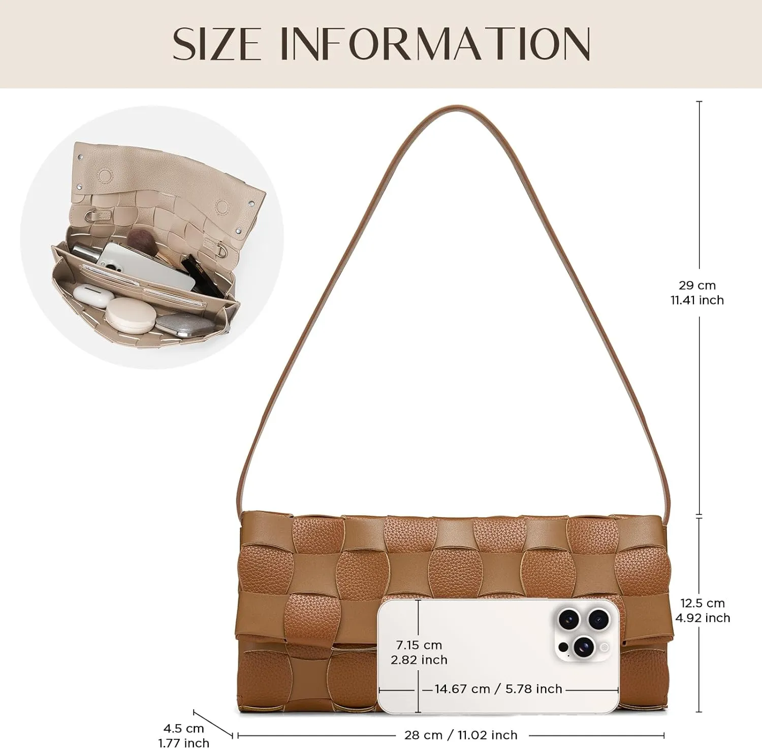 Woven Evening Clutch Purses for Women, PU Crossbody Shoulder Purse Handbag for Evening, Formal Events, Wedding, Party
