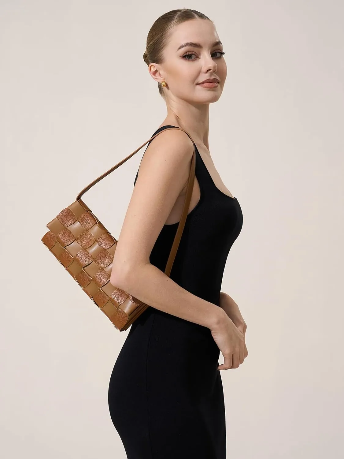 Woven Evening Clutch Purses for Women, PU Crossbody Shoulder Purse Handbag for Evening, Formal Events, Wedding, Party