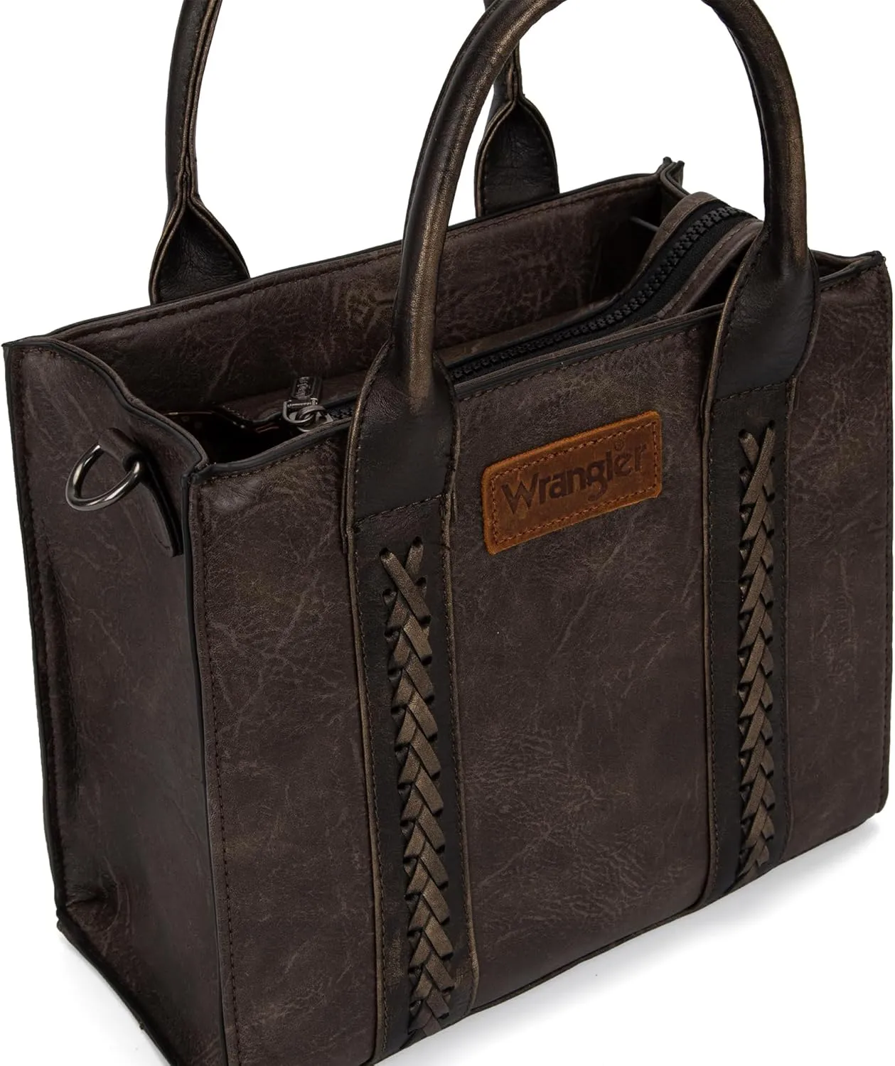 Wrangler Medium Tote Bag for Women Designer Satchel Handbags Top-handle Purses with Strap