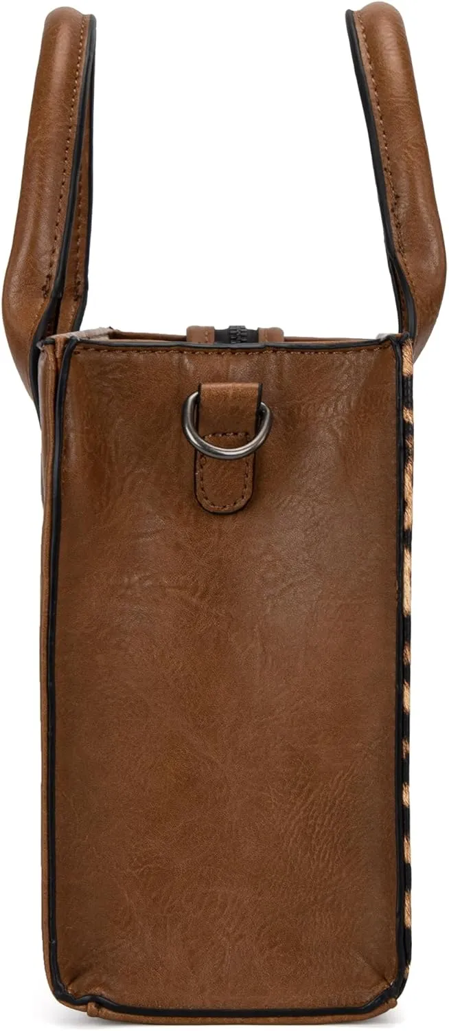 Wrangler Medium Tote Bag for Women Designer Satchel Handbags Top-handle Purses with Strap