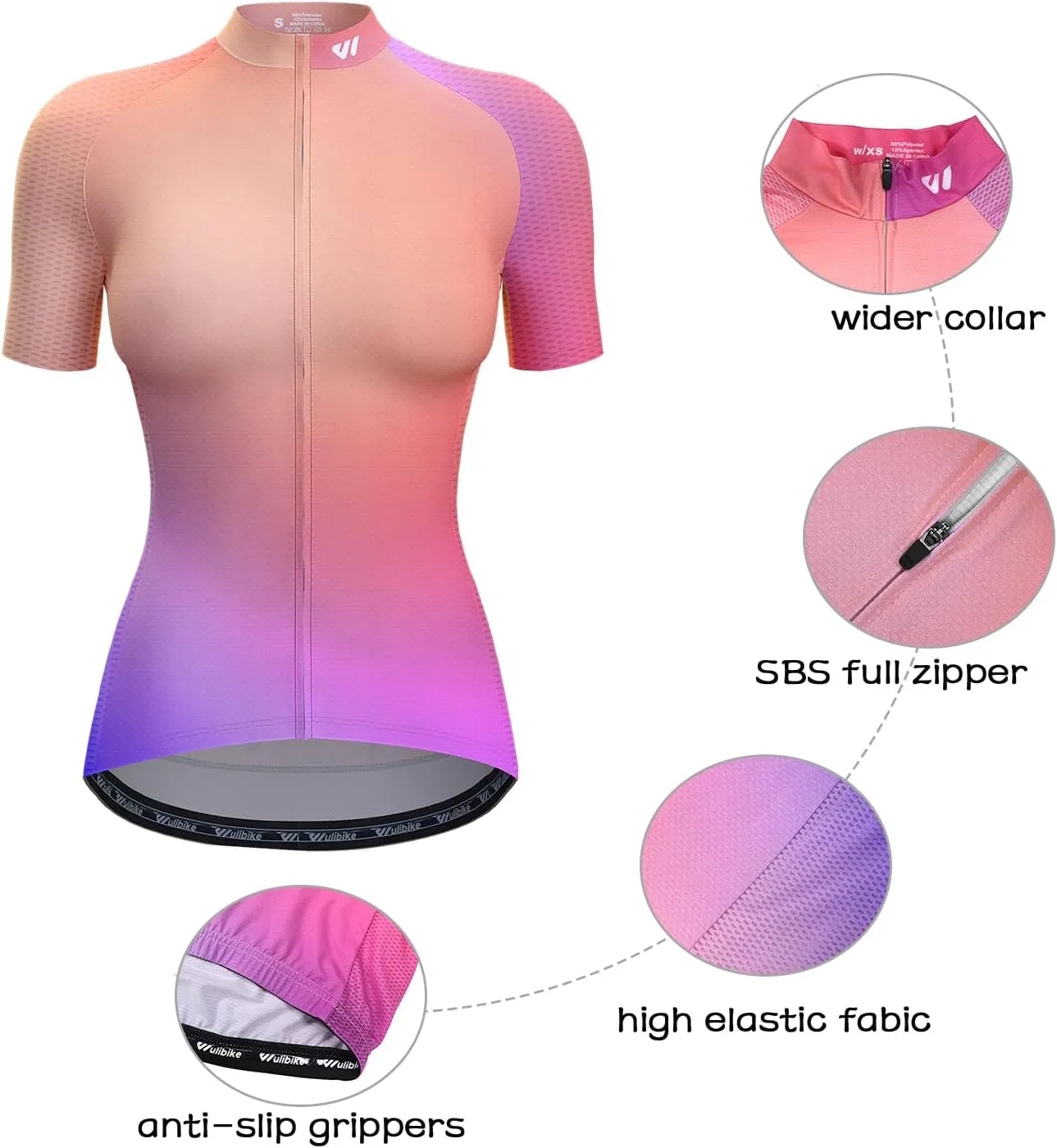 Wulibike Cycling Jersey Women Long Sleeve,Bicycle Biking Bike Shirts for Women with Pockets