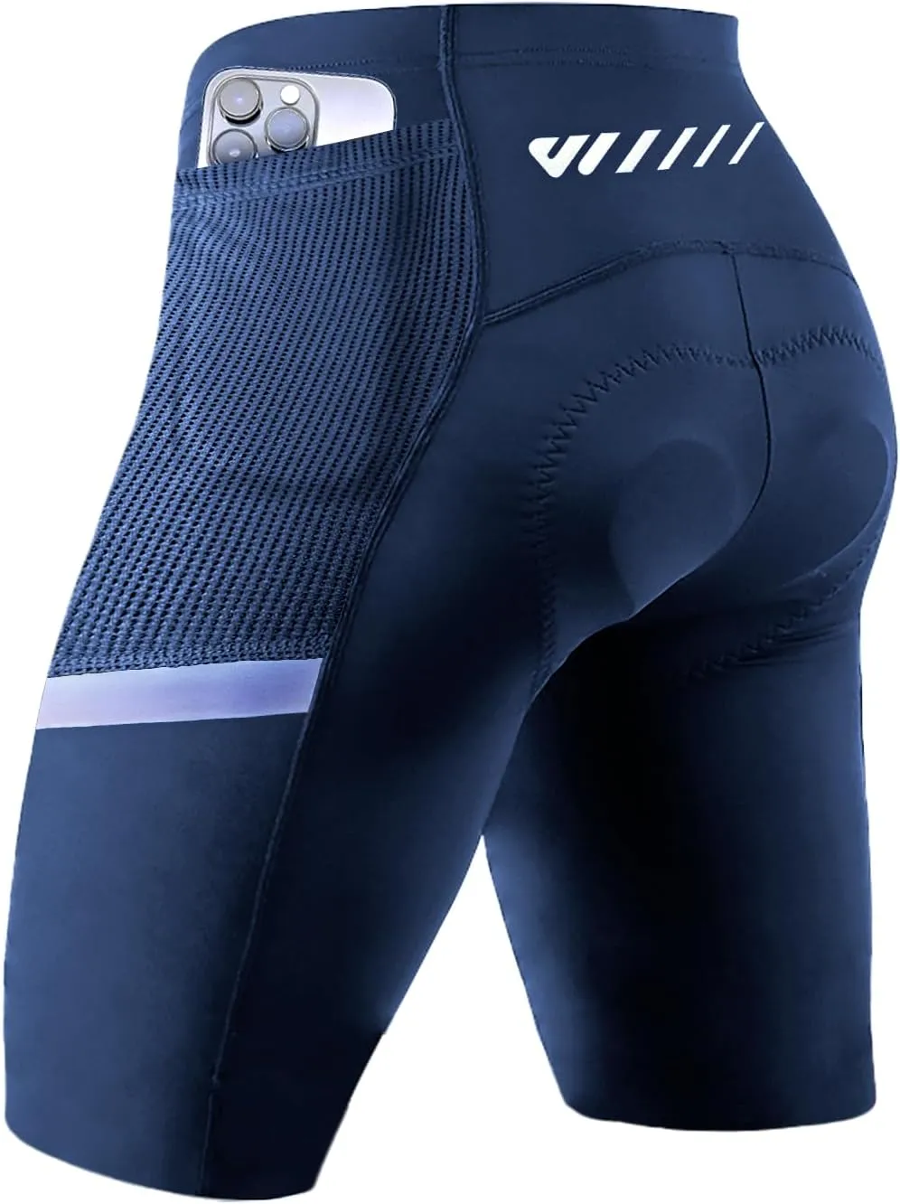Wulibike Cycling Shorts Men Padded:Tights Highly Elastic Breathable Quick-Drying Road Bike Bicycle Shorts for Men Pockets