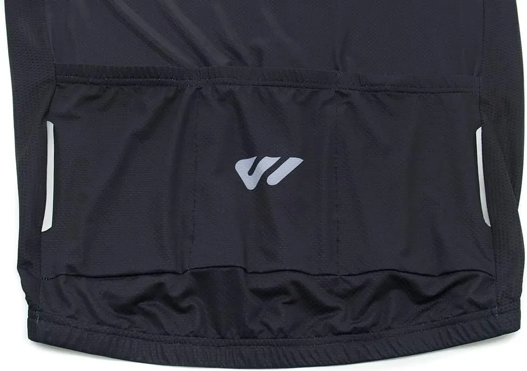 Wulibike Men's Cycling Jerseys Short Sleeve Bike Biking Shirts Full Zip with Pockets Road Bicycle Clothing