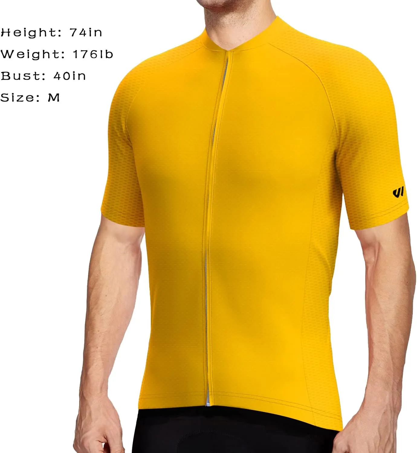 Wulibike Men's Cycling Jerseys Short Sleeve Bike Biking Shirts Full Zip with Pockets Road Bicycle Clothing