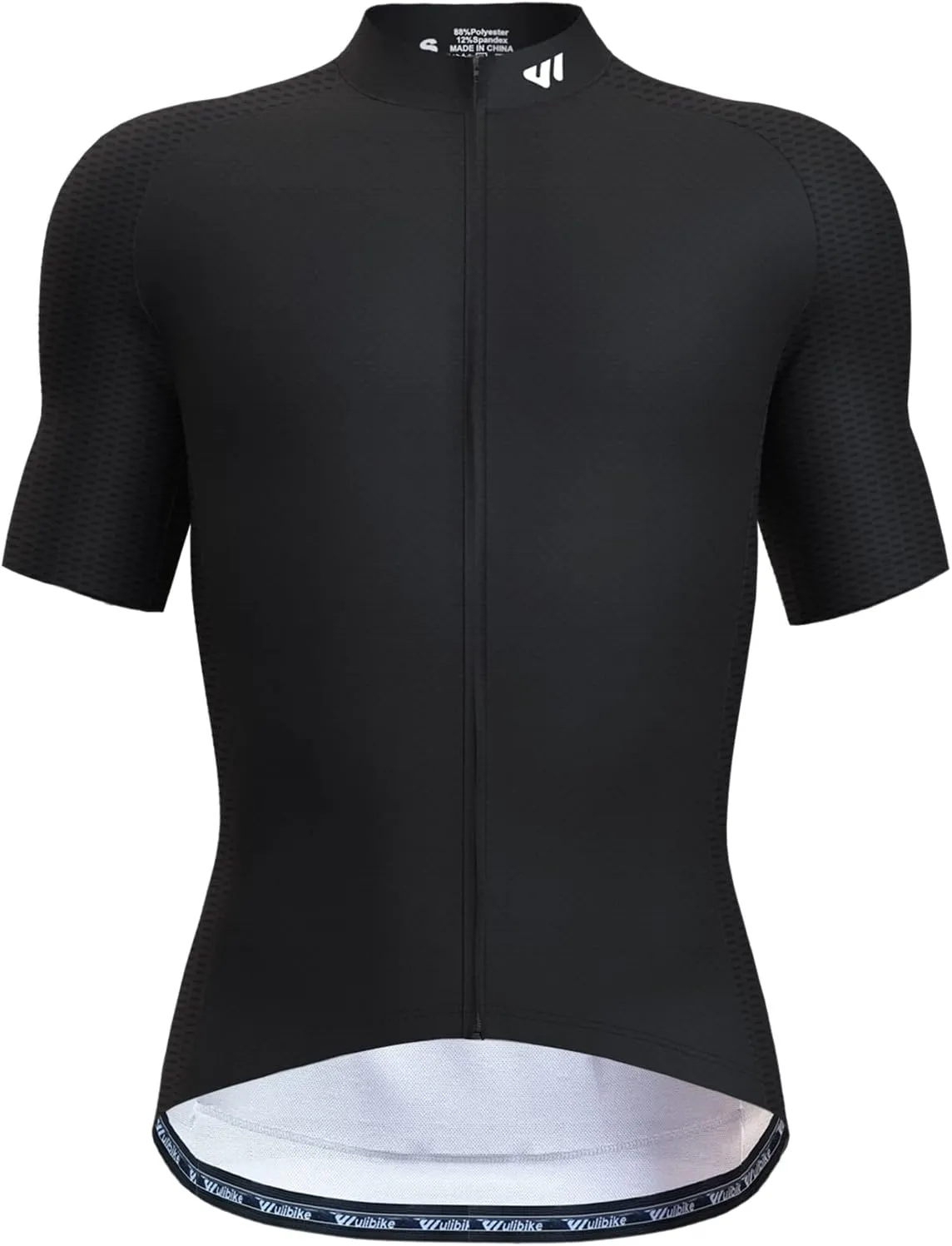 Wulibike Men's Cycling Jerseys Short Sleeve Bike Biking Shirts Full Zip with Pockets Road Bicycle Clothing