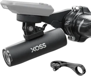 XOSS Bike Light for Night Riding, USB Rechargeable Bike Headlight with 5 Modes, Waterproof Cycling Light for Road, Mountain, Commuter Bikes, Bicycle Light Easy to Install