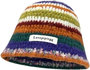 Y2k Cuffed Knit Beanie Bucket Hats for Women Crochet Tote Crossbody Bags for Women Warm Fingerless Gloves