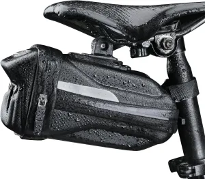YBLNTEK Bike Saddle Bag, Bicycle Seat Bag, Expandable Capacity Bike Bag Under Seat 2.0L, Cycling Accessories Bicycle Storage Pouch Wedge Pack with Reflective Stripe for Mountain & Road Bike Adult
