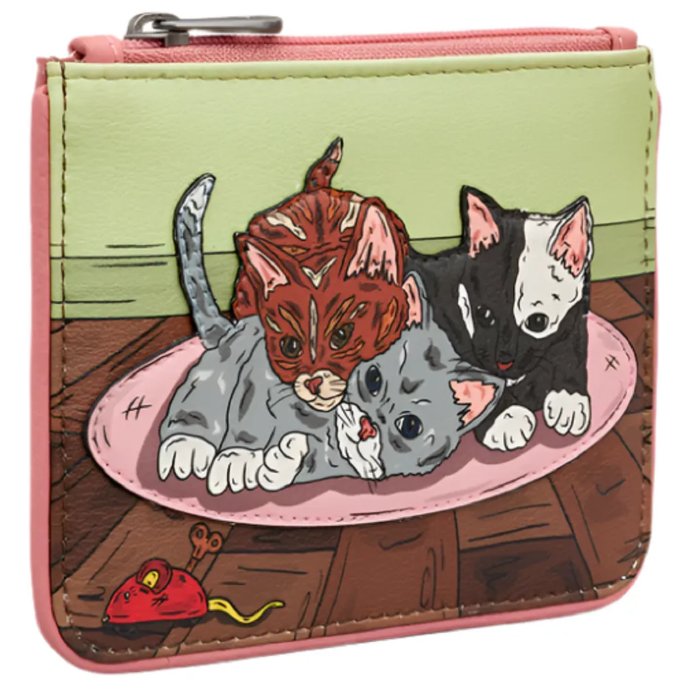 Yoshi Playtime Kittens Zip Top Pink Leather Purse
