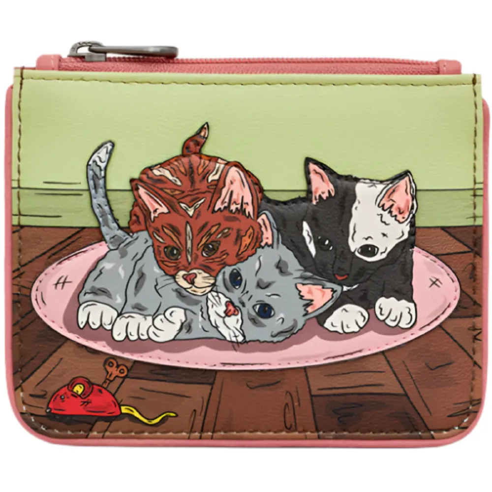 Yoshi Playtime Kittens Zip Top Pink Leather Purse