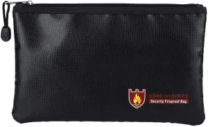 Yosoo Document Bag Briefcase Fire-resistant Fireproof A4 Portable for Home Office Use Passport Money Certificates Laptop (10.6 x 6.3in)