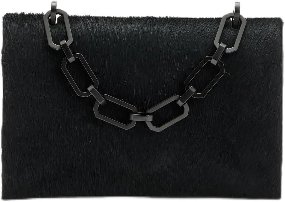 Yua Luxe Clutch, Black