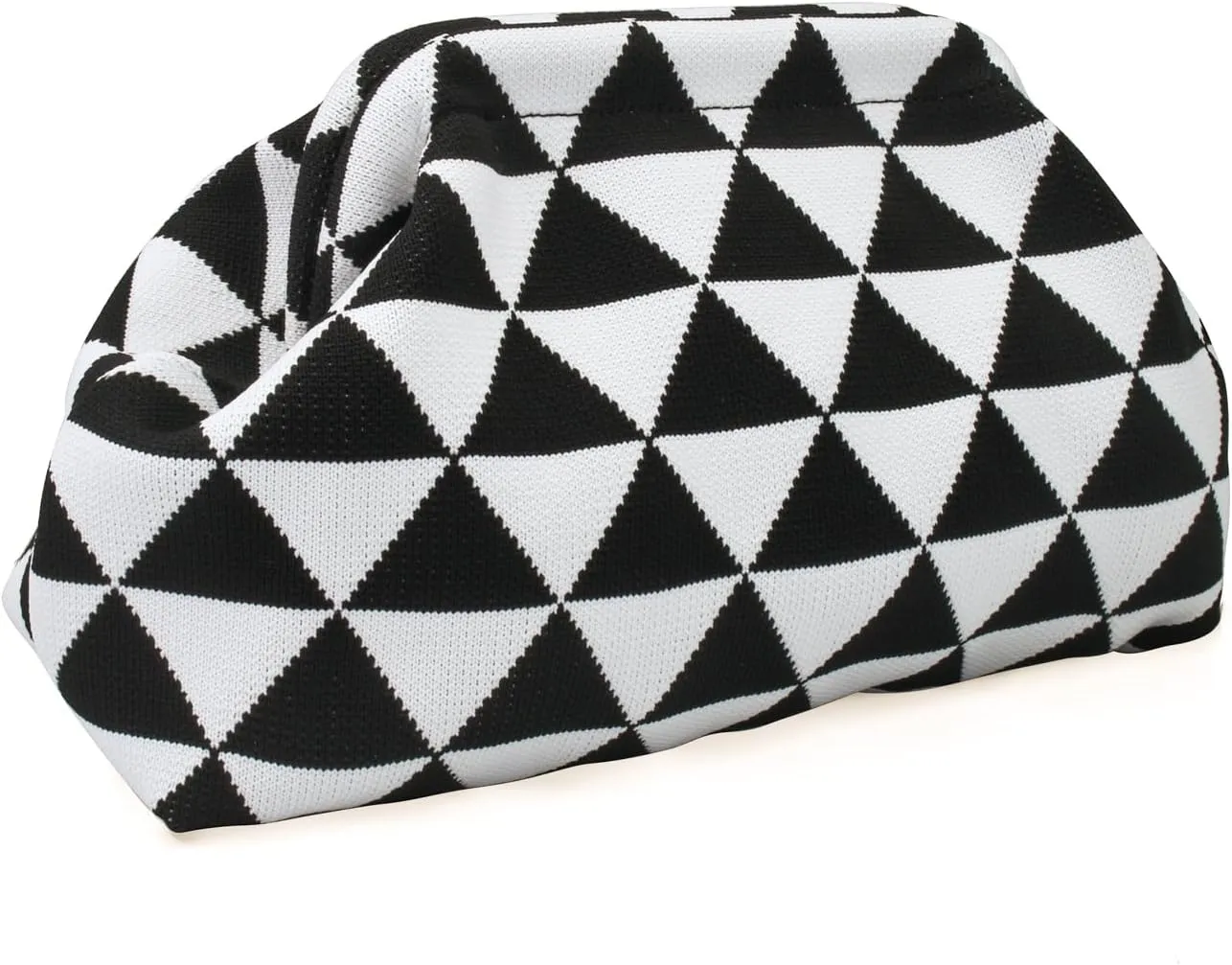 YYW Clutch Purses for Women,Woven Crochet Purse Colorblock Shoulder Bag Casual Knitted Handbag