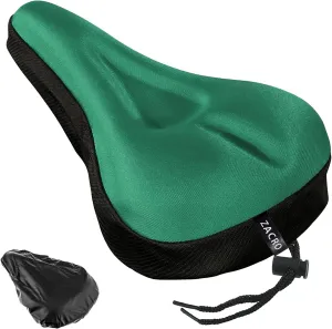 Zacro Bike Seat Cushion - Gel Padded Bike Seat Cover for Men Women Comfort, Extra Soft Exercise Bicycle Seat Compatible with Peloton, Outdoor & Indoor Bike Saddles