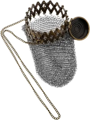 Zerodeko Miniature Antique Coin Box Classic Coin Bag Mesh Purse Twist Lid Design