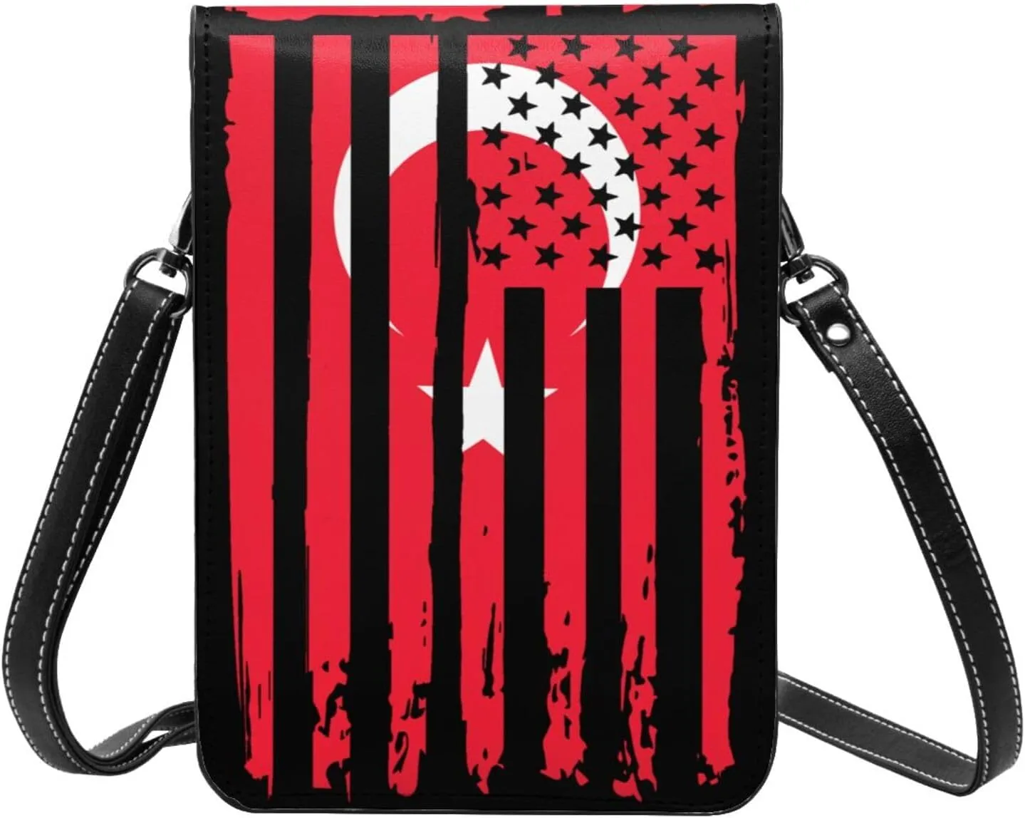 Zimbabwe Zimbabwean America Flag Striped Patterns Small Crossbody Purse Cell Phone Bag for Women